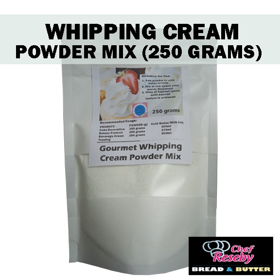 Whipping Cream Powder Mix 250grams (can make up to 750ml whipping cream