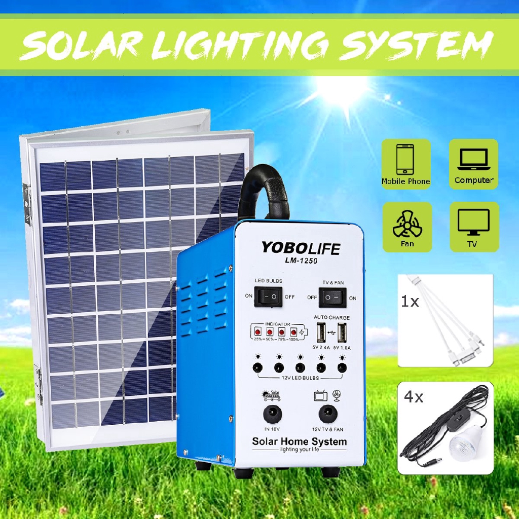 Solar Panel Generator Portable Solar Generator Kit Powered Iron Shell Solar Energy Powered System Shopee Philippines