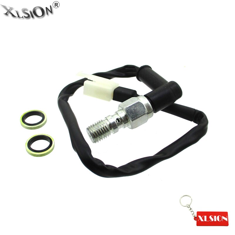 XLSION Male Plug Motorcycle Hydraulic Brake Light Switch Banjo Bolt