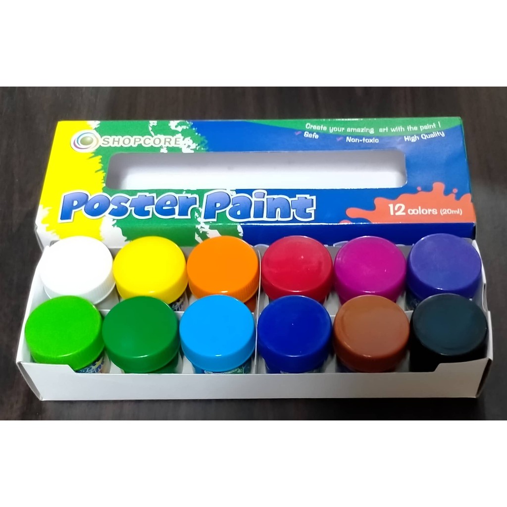 Poster Paint Set 12 Colors Poster Paint Non Toxic Poster Paint Shopee Philippines