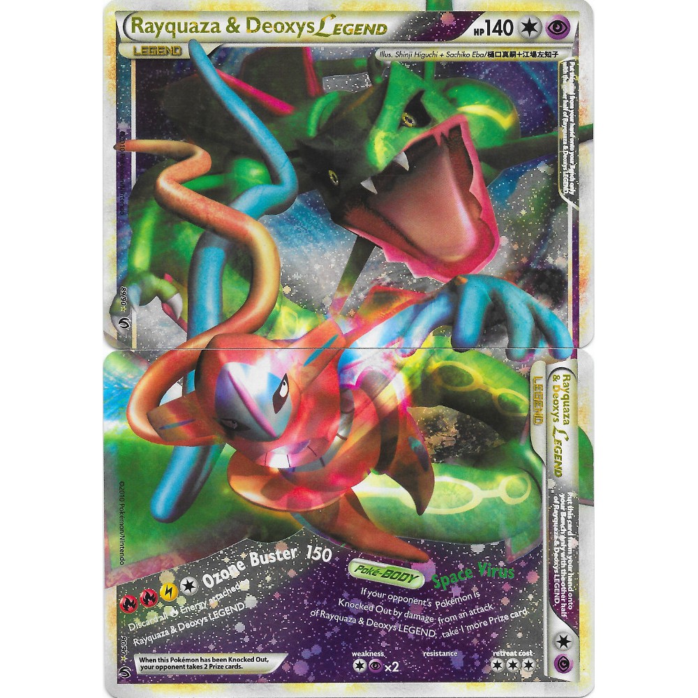 Pokemon Trading Card Game Rayquaza Deoxys Legend Cards Shopee Philippines