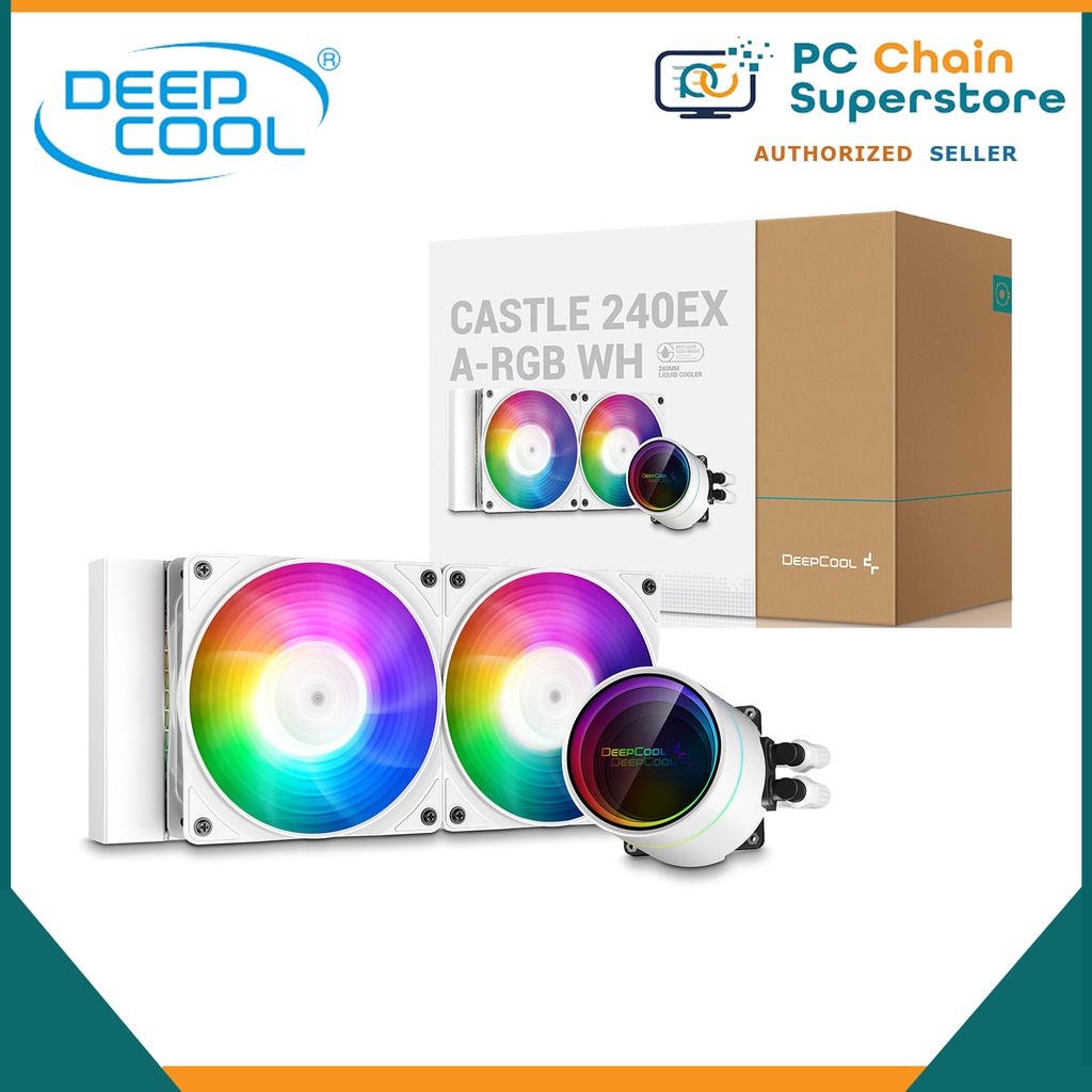 DEEPCOOL CASTLE 240EX ARGB WH 240MM AIO Liquid CPU Cooler ARGB ( White