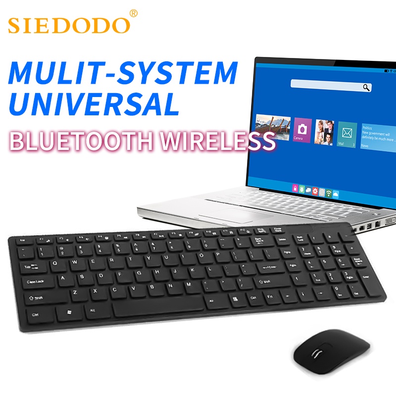 Siedodo Keyboard And Mouse Set Optical Wireless Gaming Flexible Home