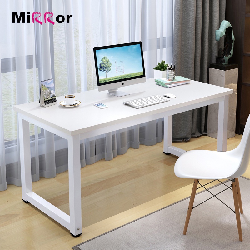 White 120x60cm Computer Table office desk Home student Furniture Wood