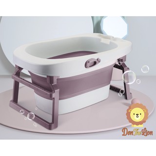 BIG Foldable Collapsible Bath Tub w/ Cushion, Stool, Shower Cap, Rinse Cup, Bath Sponge, Toys Large #7