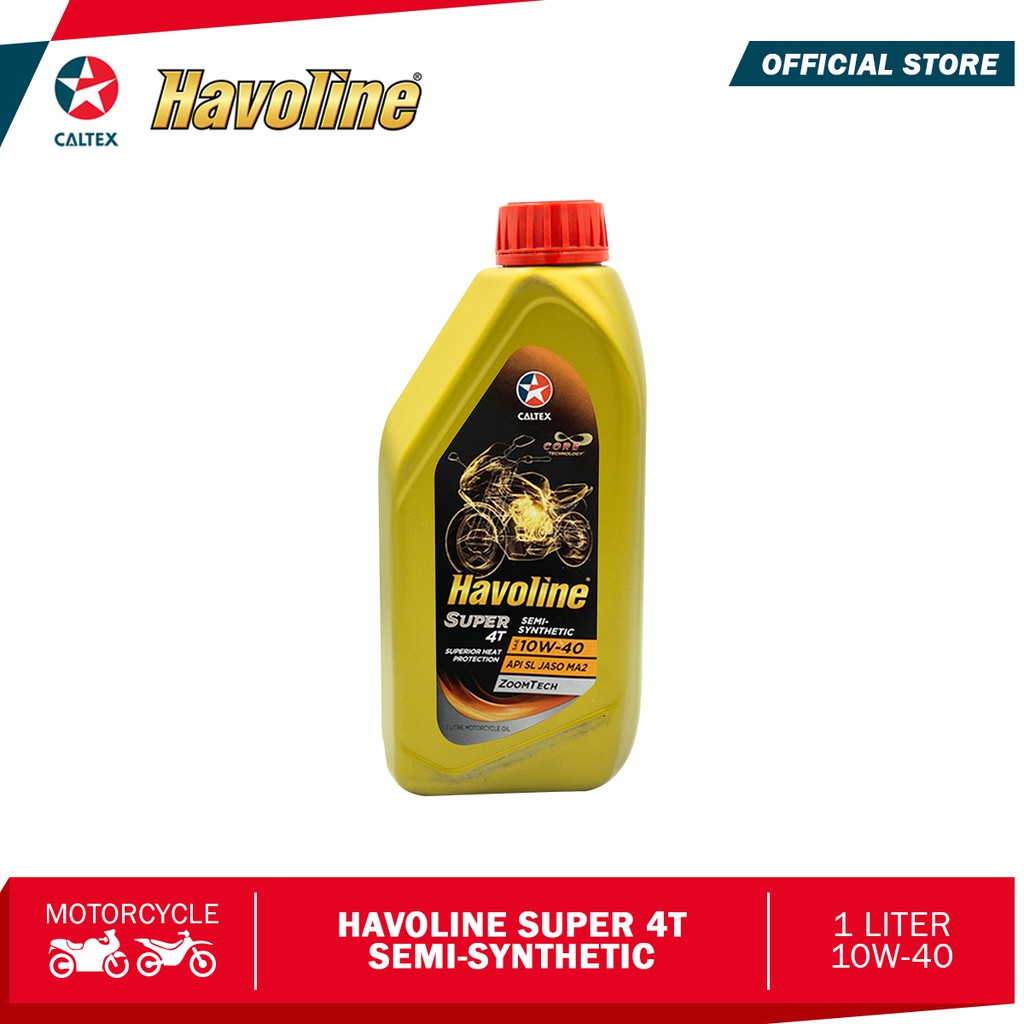 Caltex Havoline Super 4T Semi Synthetic SAE 10W40 1 Liter Shopee