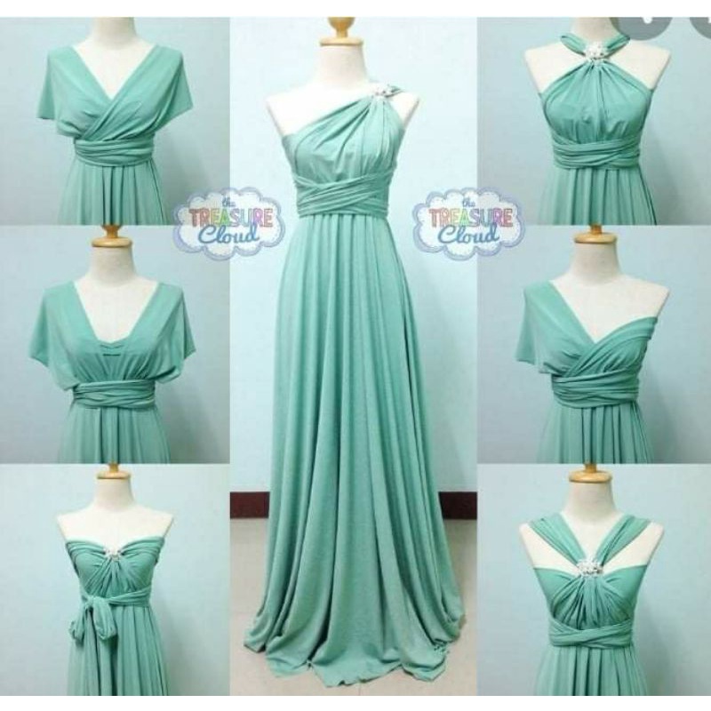 SAGE GREEN Infinity Dress with Attached ...