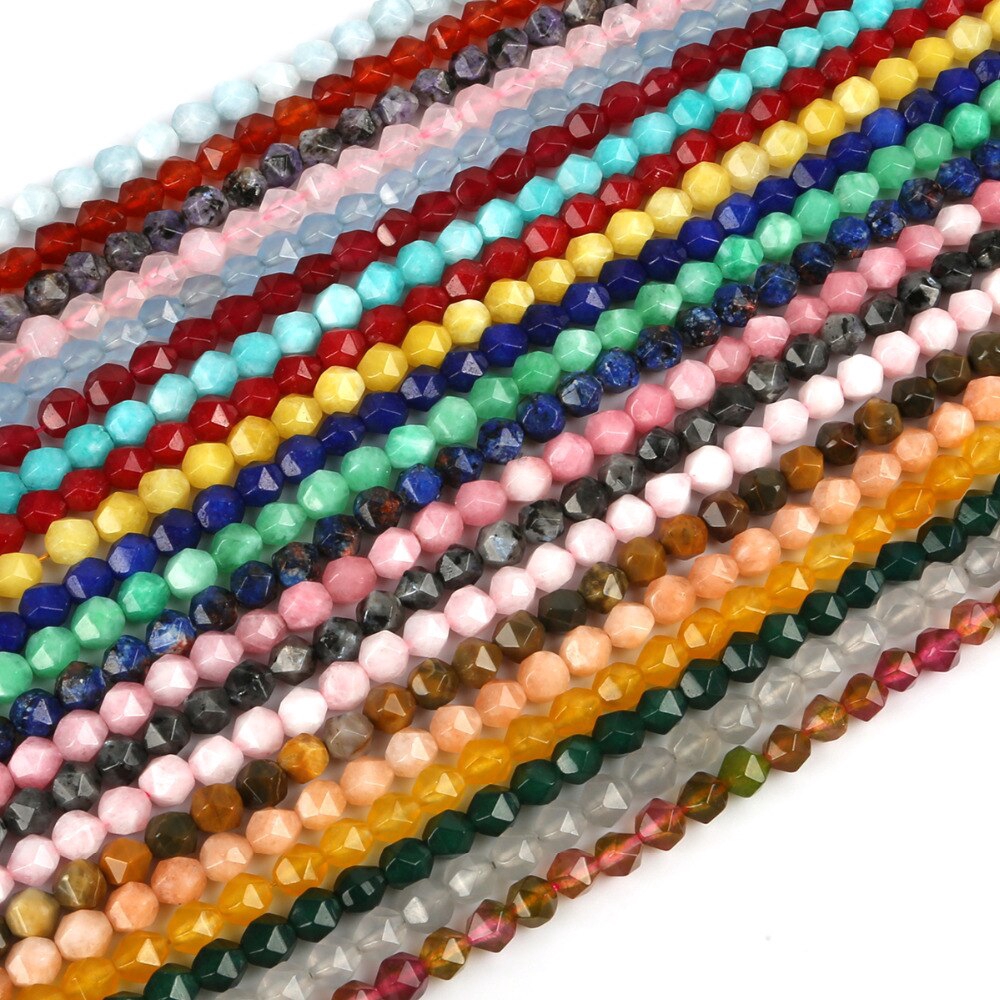 8mm AAA Grade Faceted White Blue Pink Quartzs Beads Natural Stone Beads ...