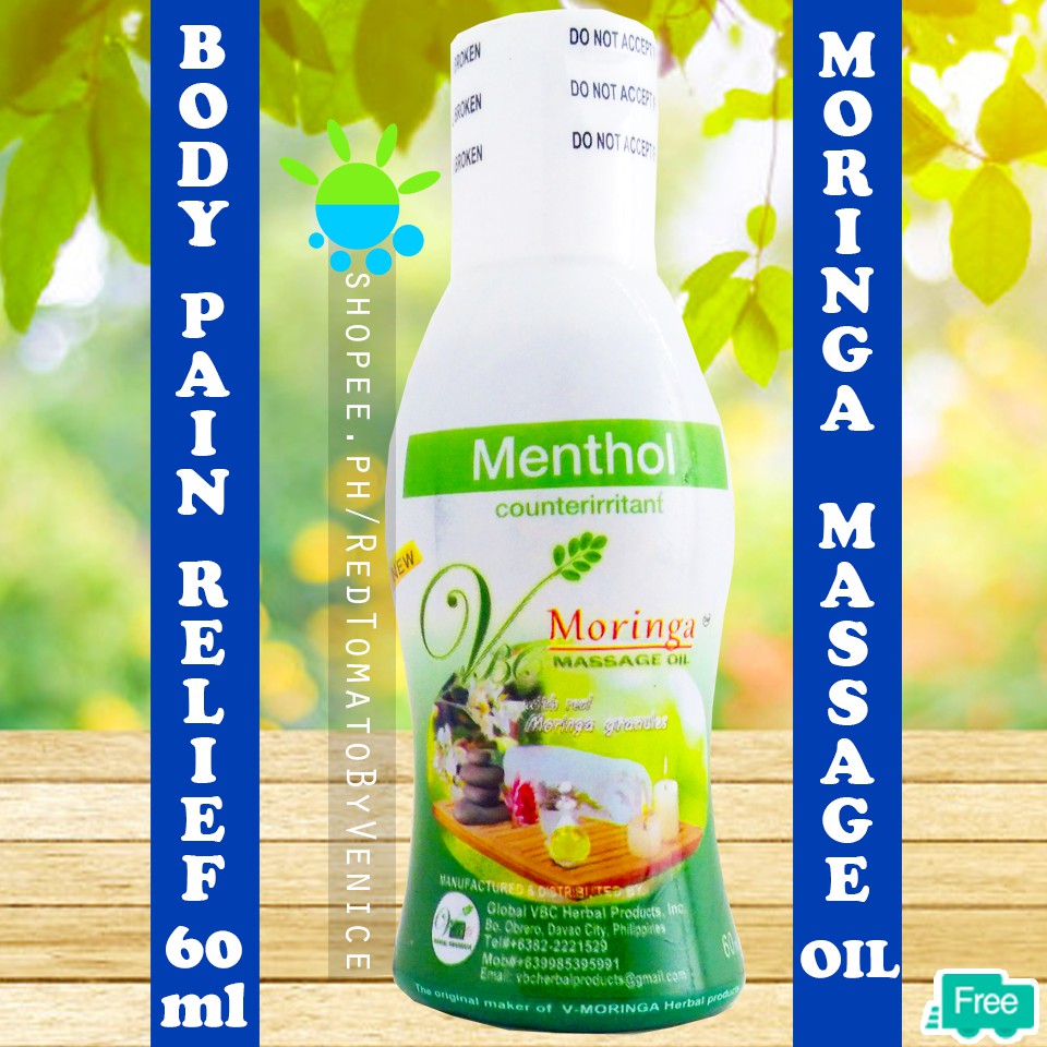 V MORINGA Liniment MENTHOL MASSAGE OIL for Body Pain Reliever Relief