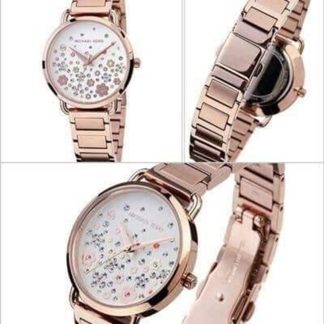 michael kors mini portia rose gold ladies watch