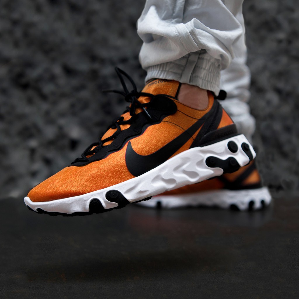 nike react element 55 orange and white