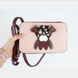 Authentic Kate Spade Flora Pup Small Leather Crossbody Sling Bag -  Cherrywood / WLRU5744 | Shopee Philippines