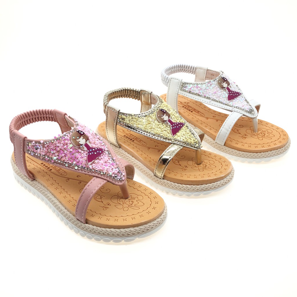 XK19SM Girl  toe clip sandals  kids fashion sandals  shoes 