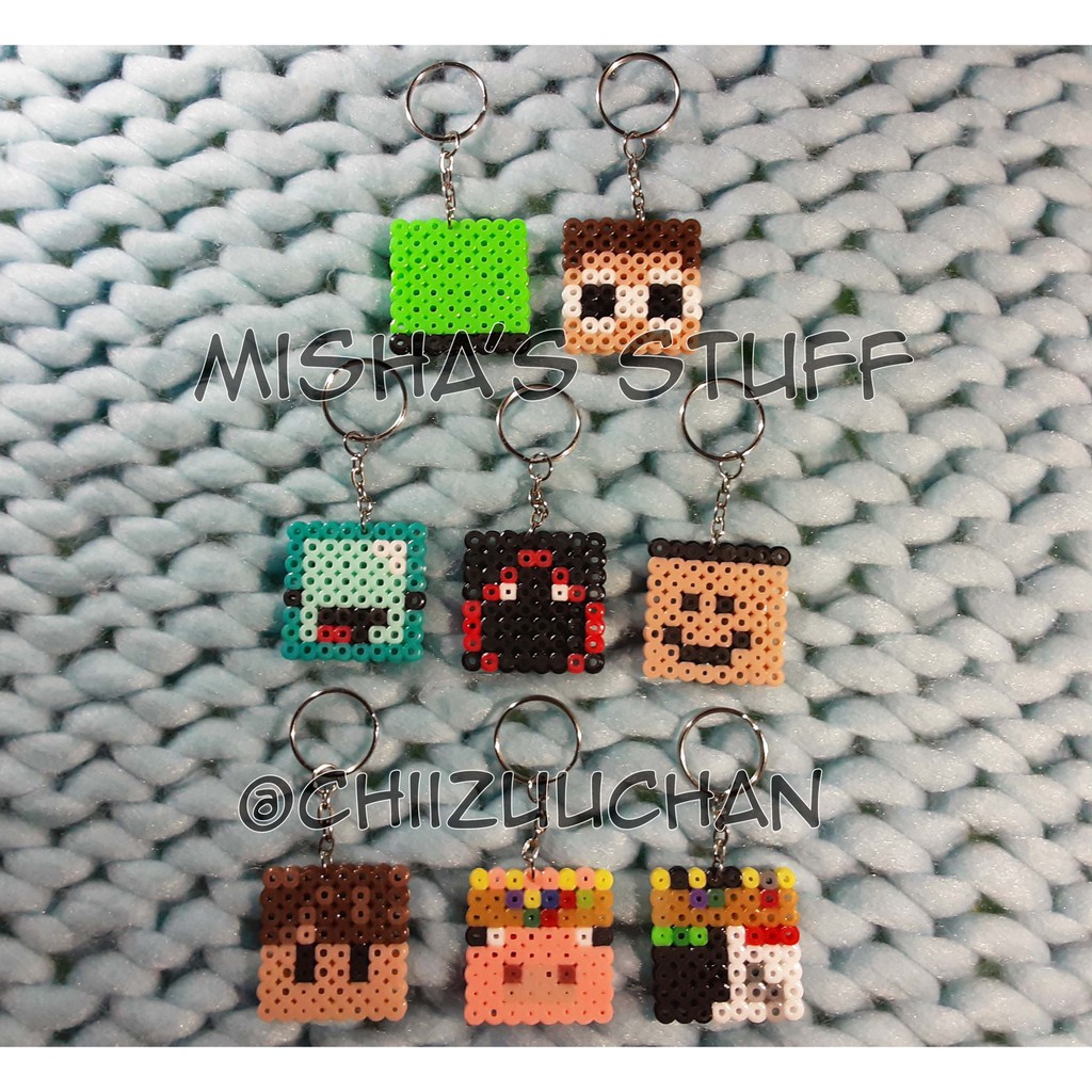 Dream SMP Minecraft Inspired Perler Beads Keychain | Shopee Philippines