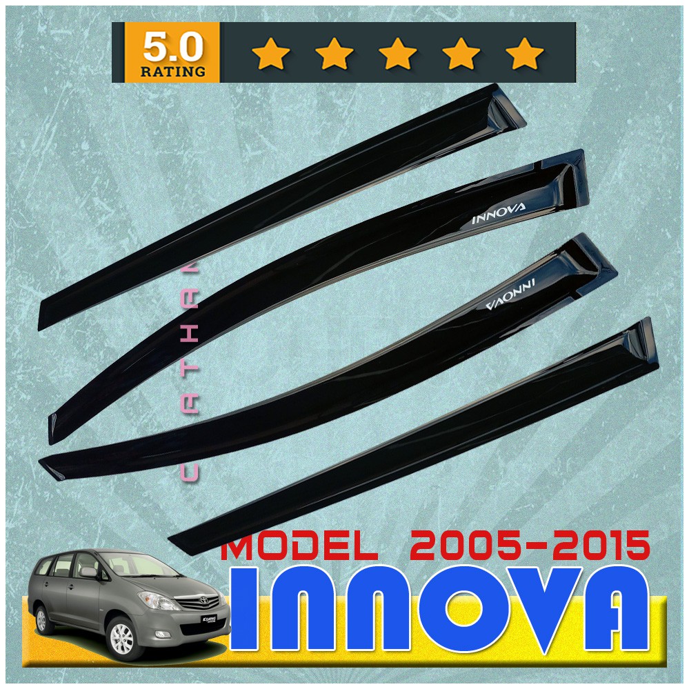 innova chrome door visor