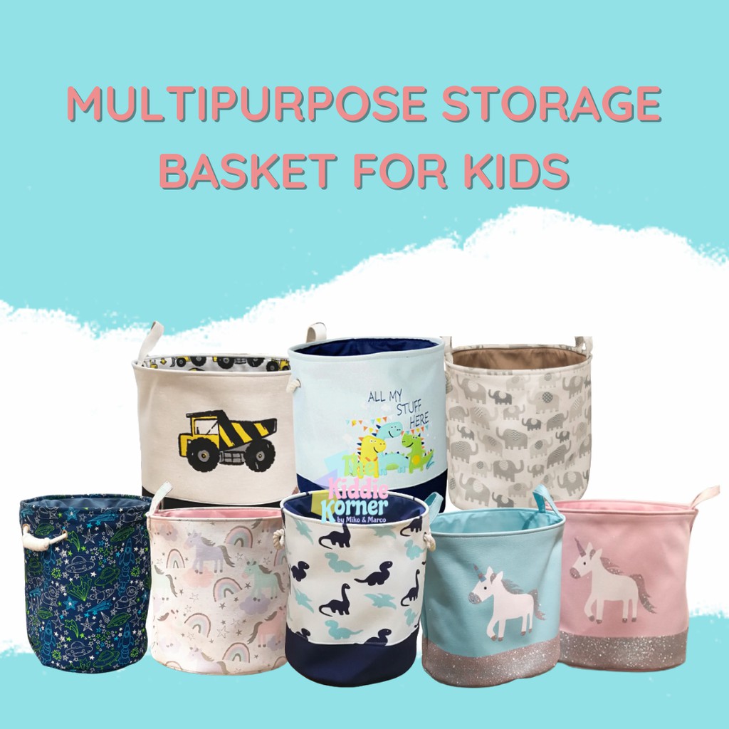 Multipurpose Storage Basket with Handle for Kids (Toy Storage, Hamper