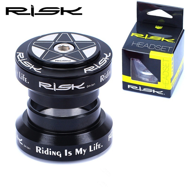 RISK Aluminum 34mm Bicycle External Headset Black MTB Road Bike 28.6mm