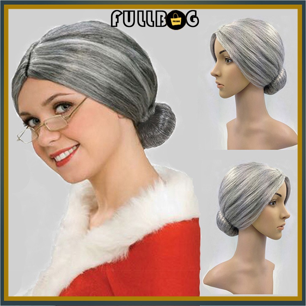 Costume Granny Wig Old Lady Cosplay Wig For Dressing Up Party