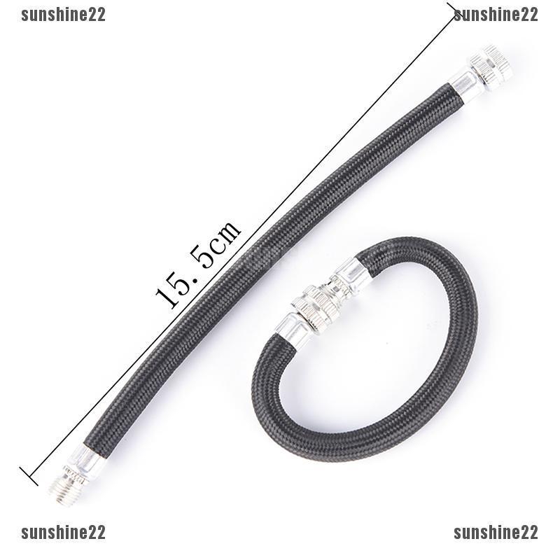 2PCS Bicycle Pump Extension Hose Inflator Tube Pipe Cord 150psi schrader Valv YN