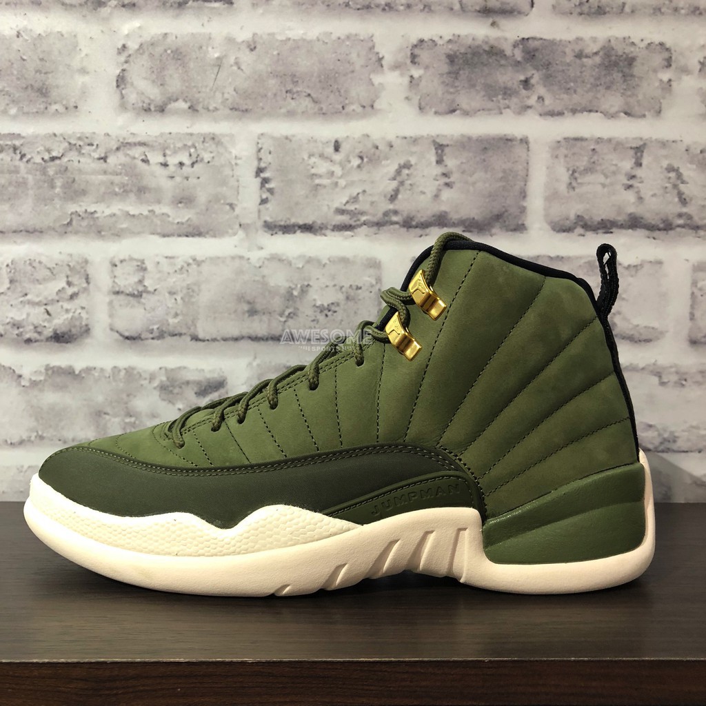 jordan 12 army green