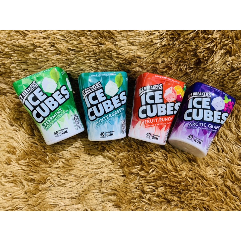 ICE BREAKERS ICE CUBES Spearmint Flavored Sugar Free Chewing Gum, Made