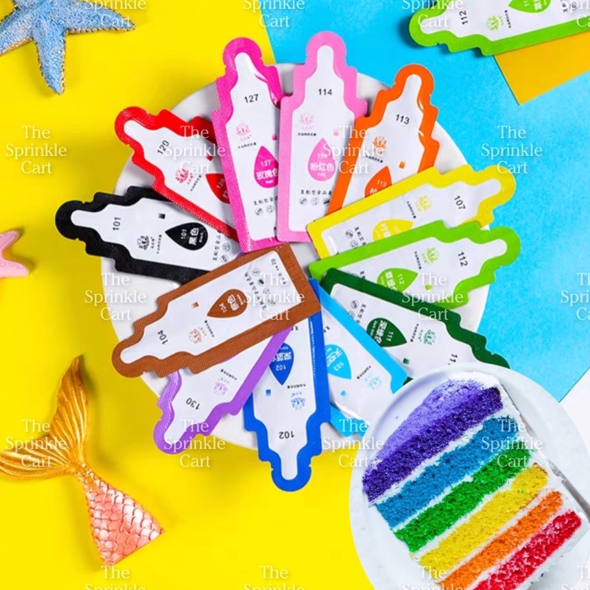 12pcs set Food Coloring Sachet Edible Pigment Natural Ink Liquid Food