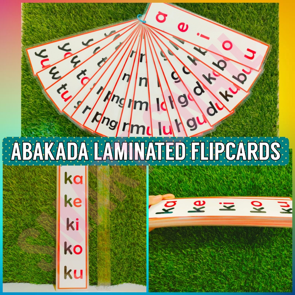 ABAKADA Laminated Flip cards with ring Shopee Philippines