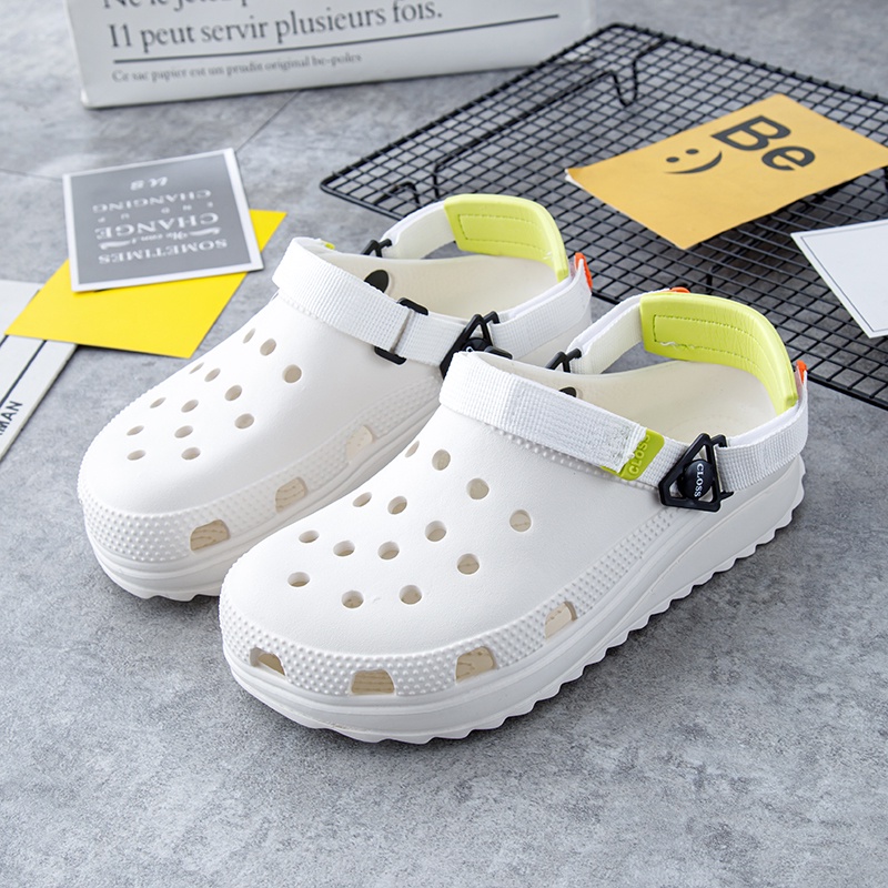 icrocs New 2022 Crocs Women's Classic Velcro Clogs Platform Sandals ...