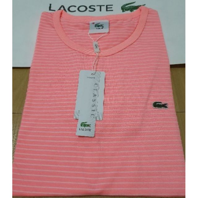 lacoste striped tee