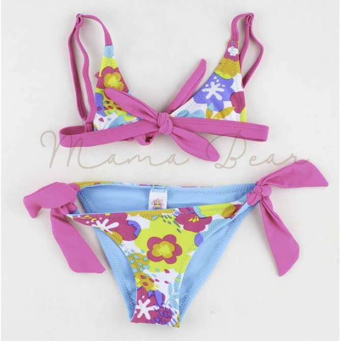 Kids Swimsuit Floral Two Piece Kids Bikini Swimwear Shopee Philippines