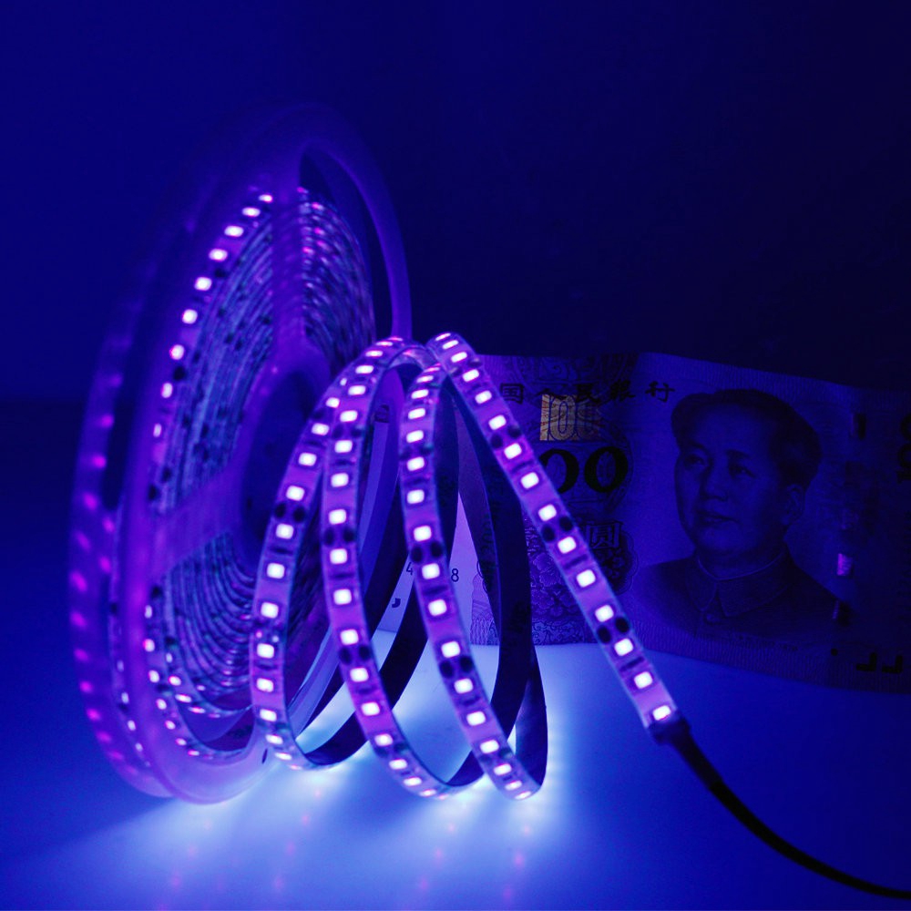 5m UV led Strip light DC12V String lights 60LEDs 120LED/meter