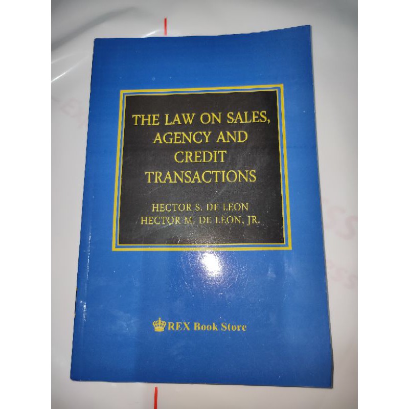 The Law On Sales Agency And Credit Transactions By De Leon Shopee   4246d21a12755197b0ea089cd091405d