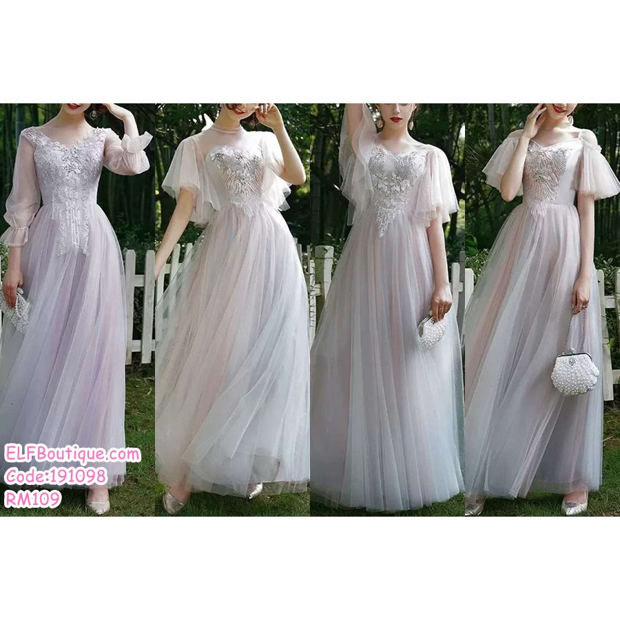 pink maxi evening dress