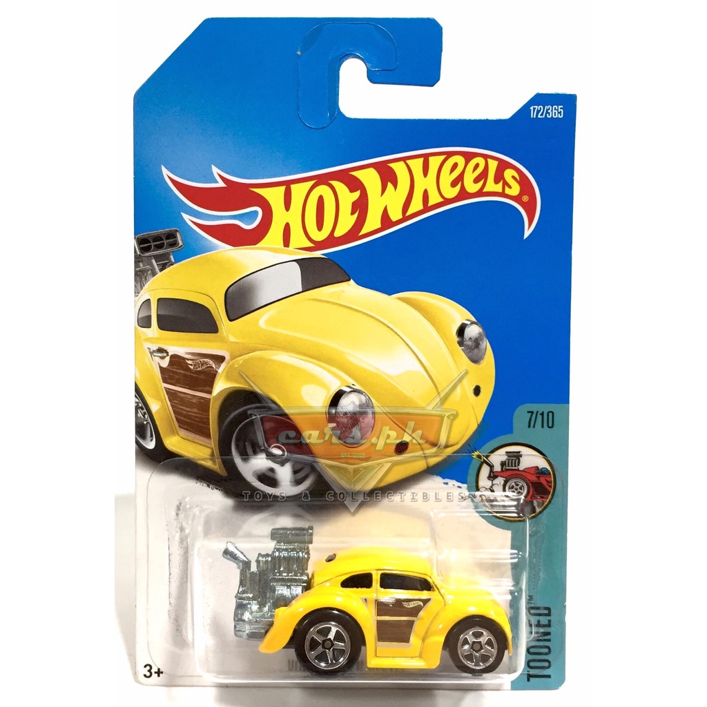 2017 Hot Wheels Tooned Series Volkswagen Beetle (Yellow) Shopee