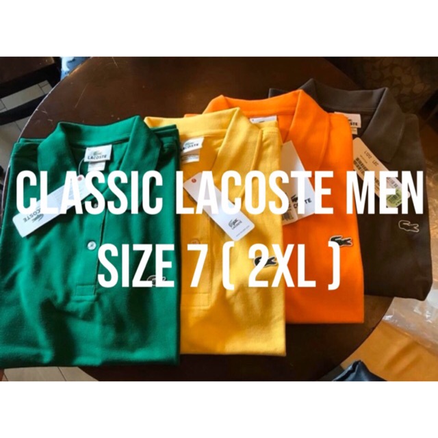 lacoste mens sizes