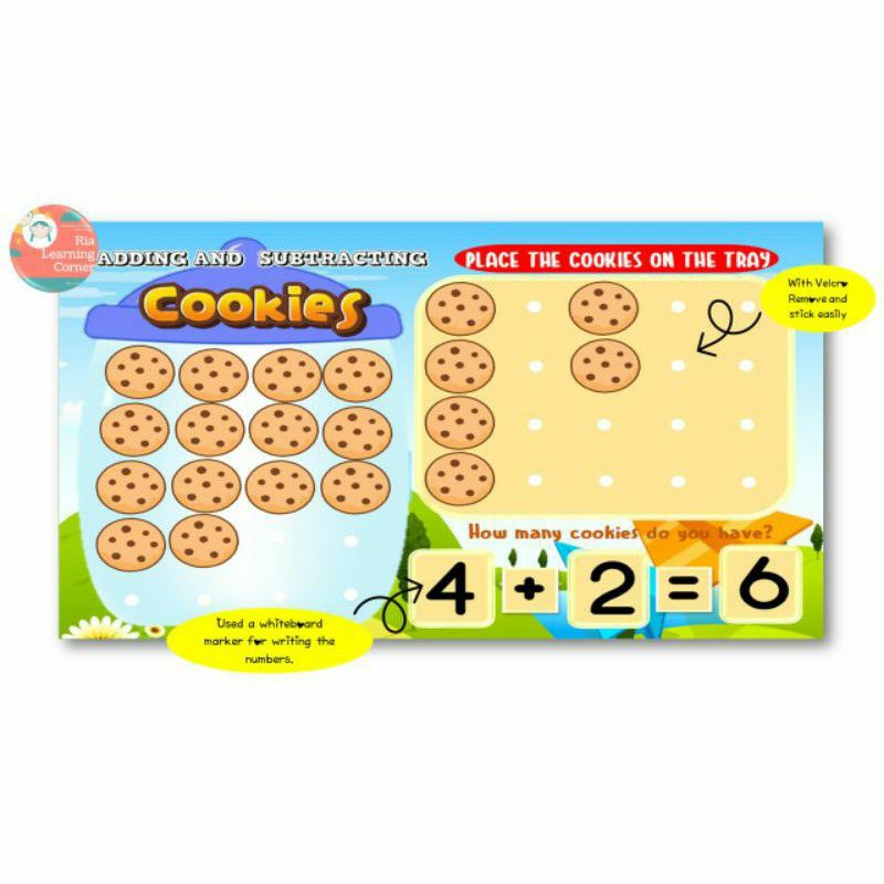 Adding and Subtracting Cookie Jar Laminated Activity Shopee Philippines