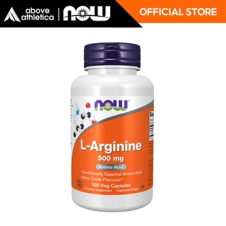 NOW Food Supplements, L-Arginine 500 mg 100 Veg Capsules Nitric Oxide Precursor, Amino Acid
