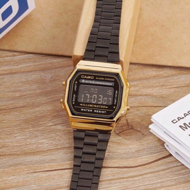 casio illuminator black and gold