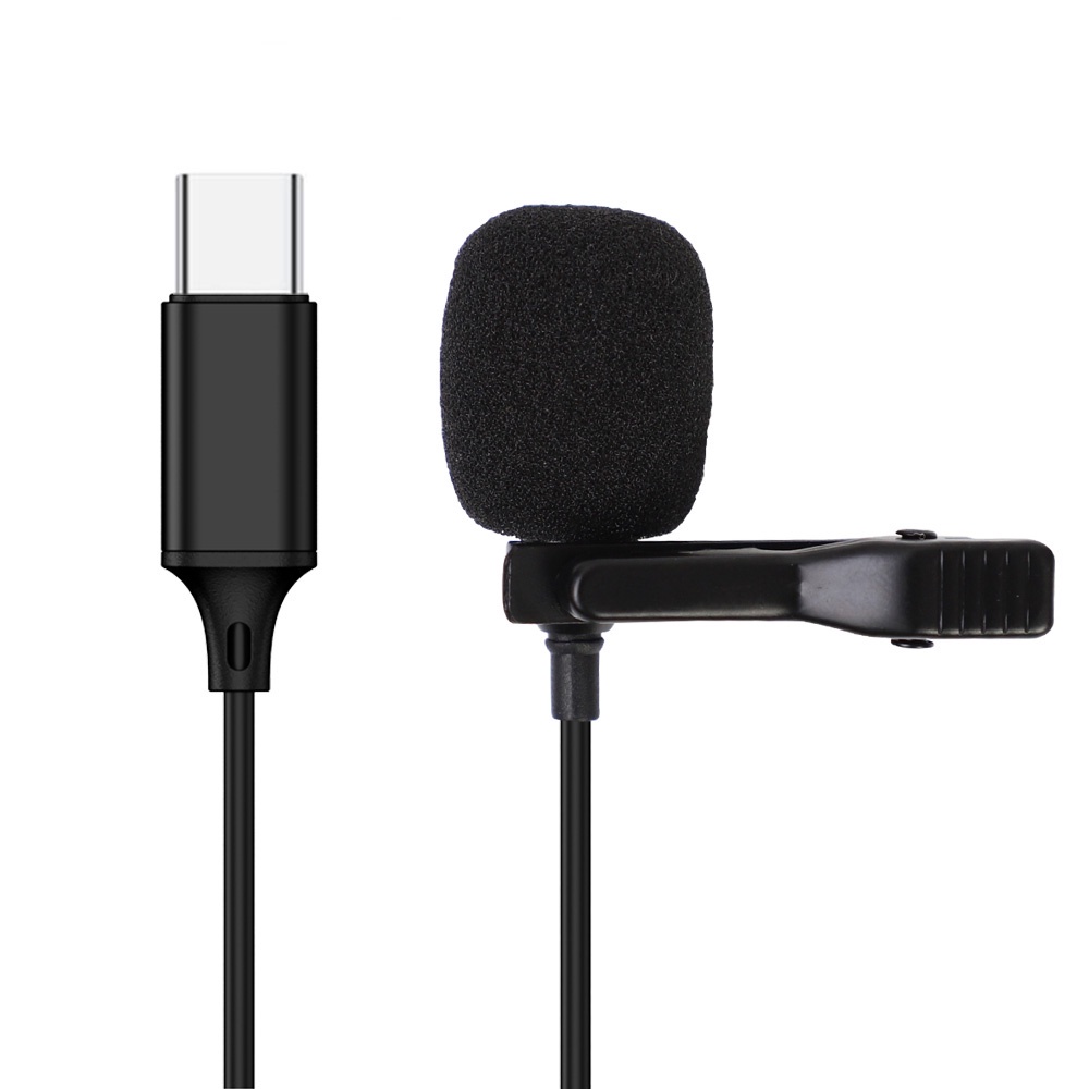 Typec Mini Microphone With Tie Clips Collar Speaking Singing Micro Phone Live Broadcast Lecture