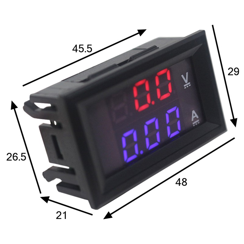 DC 0100V 50A 100A Digital Voltmeter Ammeter Dual Display Voltage Detector Current Meter Amp