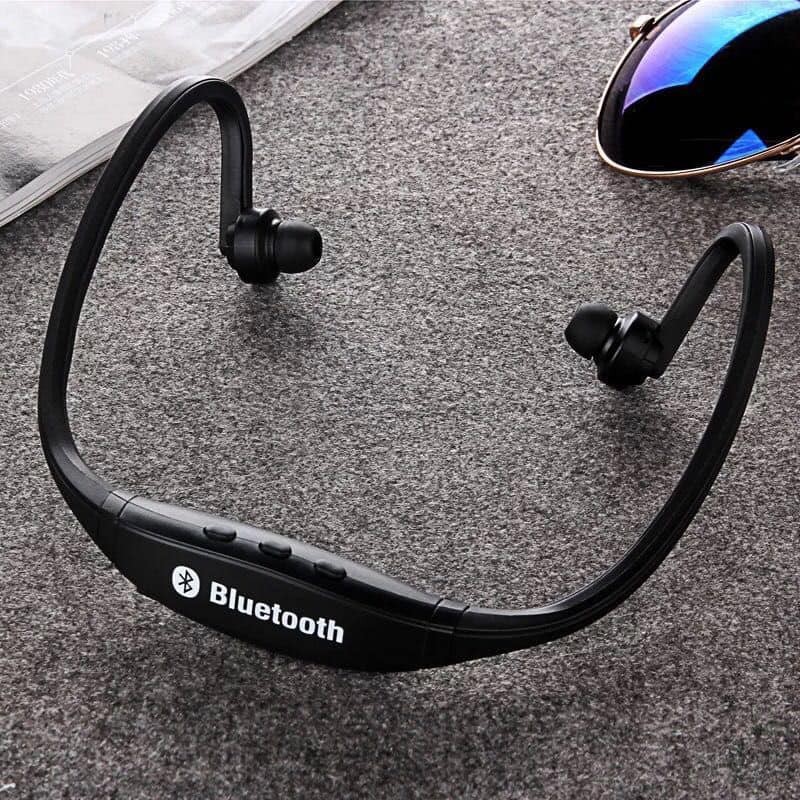 Sport Wireless Bluetooth Headset W/Micro SD Card Slot insert memory