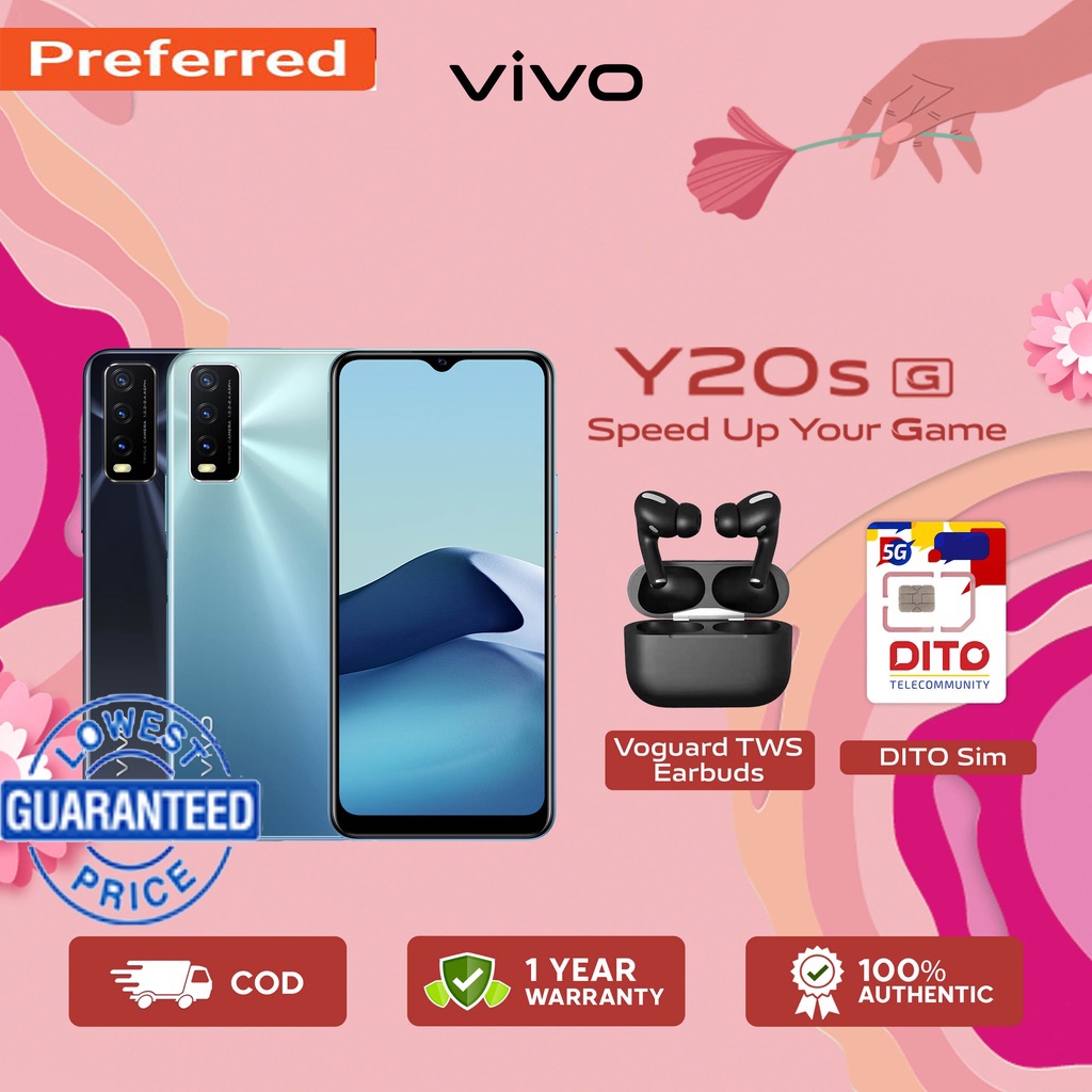 Vivo Y20s G 6GB 128GB Helio G80 5000mAh 18W Fast Charge Smart