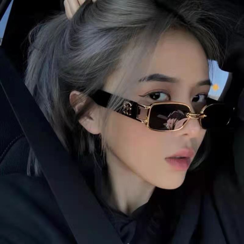 Korean ulzzang style Harajuku rectangle Aesthetic Shades sunglasses For ...
