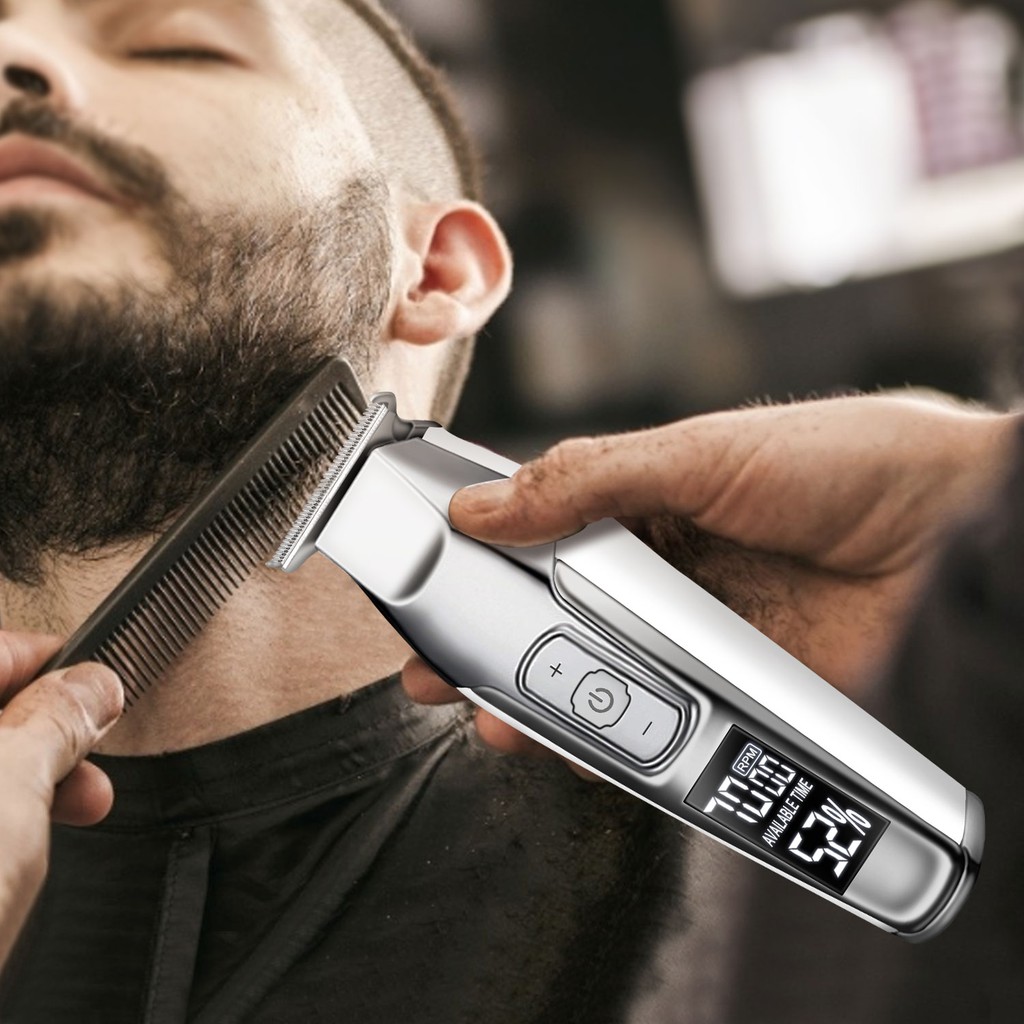 haircut with electric shaver