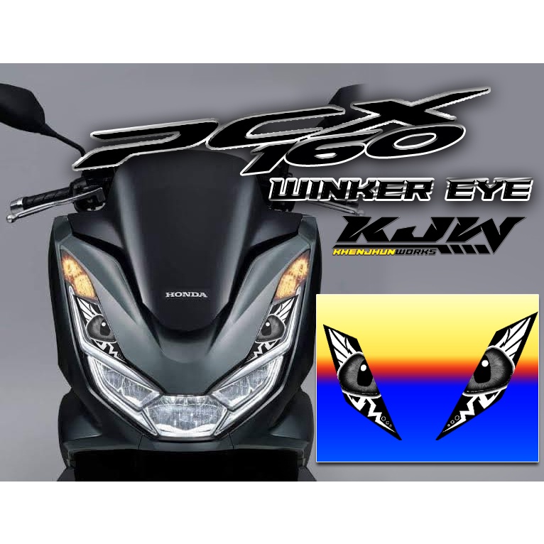 Honda PCX 160 Winker Eyes Toothless Design (black and White) | Shopee ...