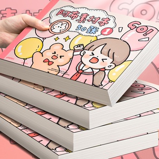 50 Sheets Sticker Cute Handbook Stickers For Notebook Set Combination Cartoon DIY Net Red Ins Style Girls #1