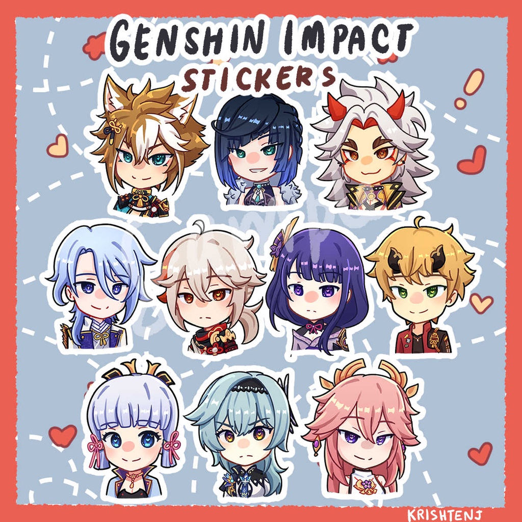 Genshin Impact Set B Matte Vinyl Stickers: Krishten | Shopee Philippines