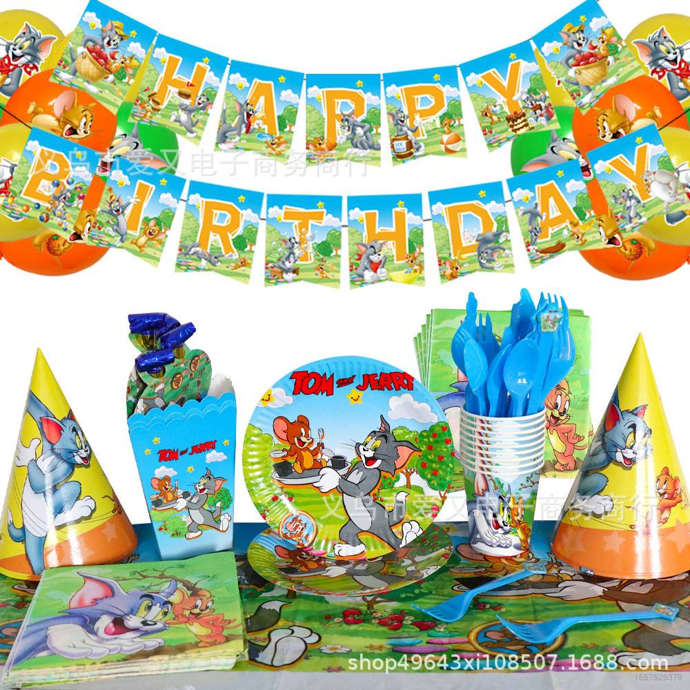 40Pcs Tom And Jerrys Party Supplies Including 20 Plates 20 Napkins For Kids Birthday Party Supplies Sf1