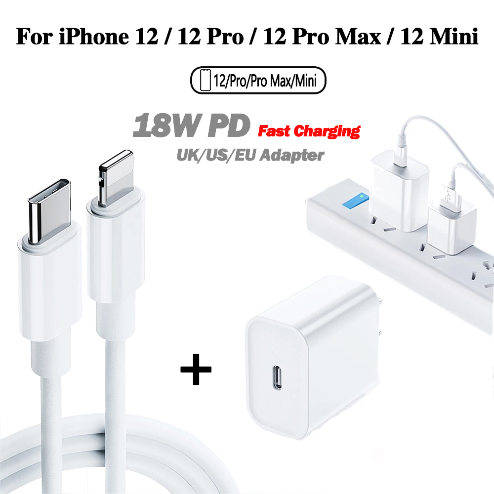 18w Pd Usb Type C Quick Charger Adapter For Iphone 12 12 Pro 12 Pro Max 12 Mini Fast Charging Eu Us Uk Plug Travel Pd Charger Port Shopee Philippines