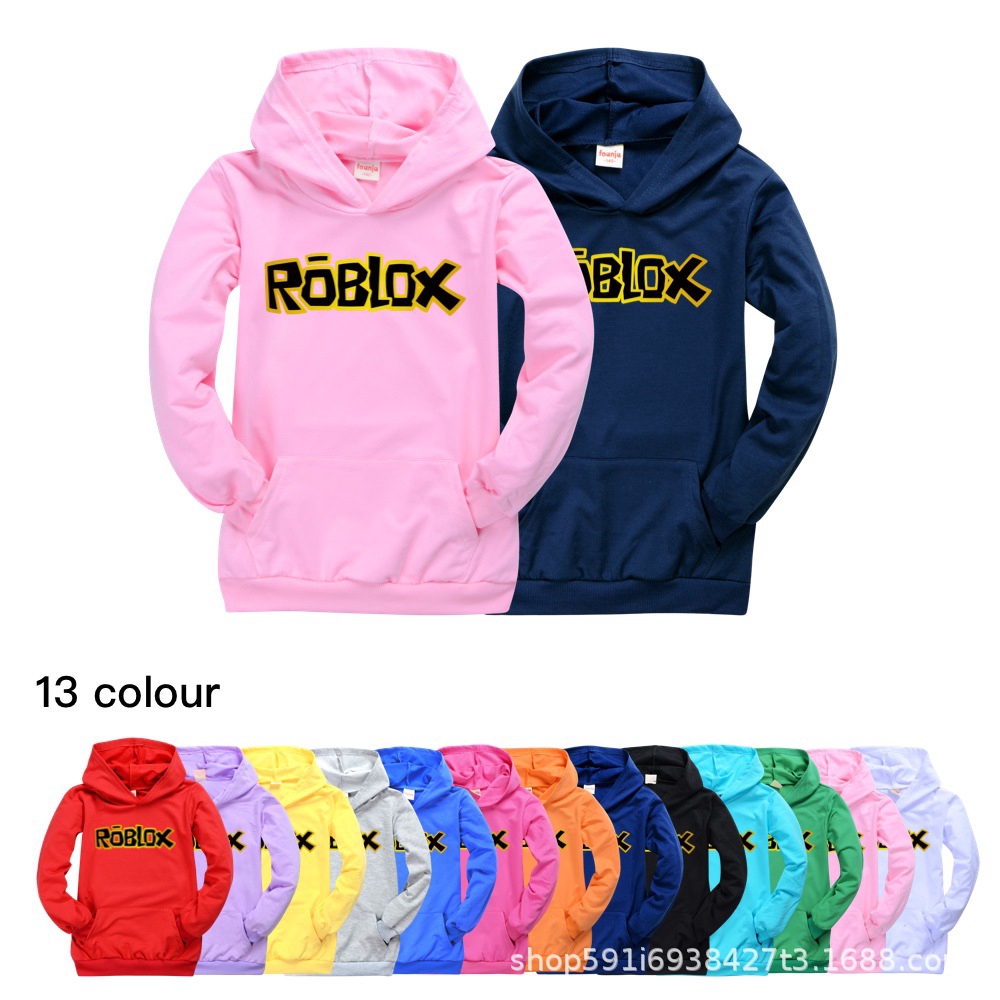 Roblox Hot Fashion Kids Unisex Boys And Girls Hoodies With Pocket Long Sleeve Pullover Hoodiess For Boys And Girls Cute Lovely Cartoon Sweatshirt Shopee Philippines - cute blue hoodie girls roblox